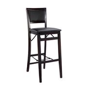 Triena 30" Padded Faux Leather Folding Bar Stool - Brown